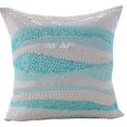 thumbnail image 1 of The HomeCentric Cushion Cover For Couch Pillow Covers Decorative Pillow Covers Pack of 2 18x18 inch (45x45 cm) Blue Silk Throw Pillow Covers Handmade Pillow Covers Style Abstract - Freezed In Time, 1 of 3