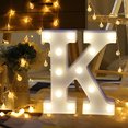 thumbnail image 1 of XZNGL Wood Board Alphabet Led Letter Lights Light Up White Plastic Letters Standing Hanging K, 1 of 3