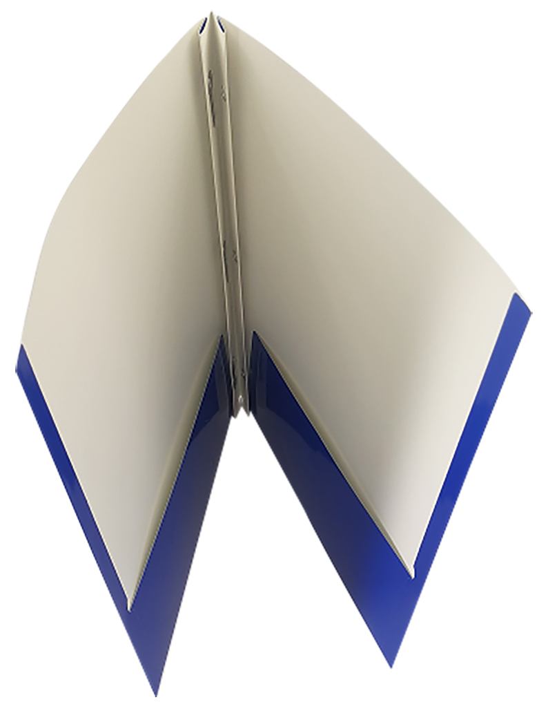 Laminated Paper Pocket N Prongs Blue