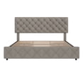 thumbnail image 3 of CazToi Queen Size Storage Bed 4 Drawers Adjustable Headboard 1000LB Capacity PU Leather Bed Frame, 3 of 8