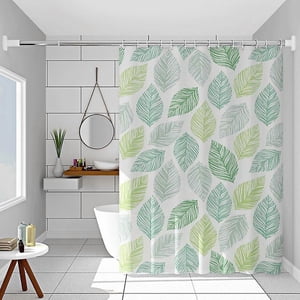 Bathroom Shower Curtain,3D Tropical Leaves Printed Plants Shower Curtains Mildew Resistant Washable Shower Curtain Waterproof Liner Bath Curtain