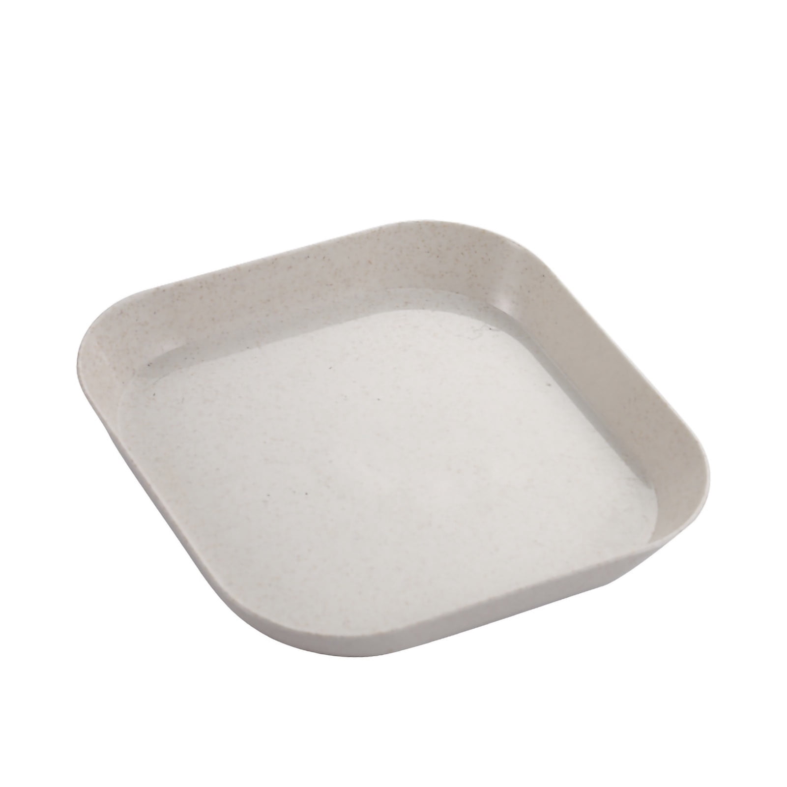 Fruit Serve Dinner Plate Tableware Wheat Straw PP Dinnerware For Dish Fruits Serving Sauce DippingShallow Square Beige