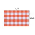 thumbnail image 3 of Cotton Plaid Rug,Plaid Material Fall,Orange Buffalo Plaid Doormat,Fall Outdoor Front Door Decorative Mat, Hand-Woven Rug for Layered Door Mats Washable Carpet for Porch, Entryway, Farmhouse, 3 of 8