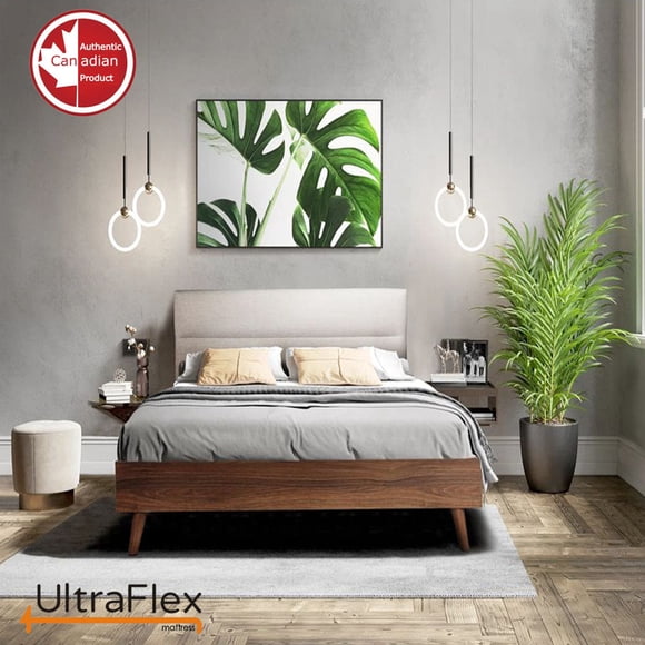 UltraFlex PURITY- Soins Orthopédiques de la Colonne Vertébrale, Matelas de Soutien de Posture en Gel Rafraîchissant, Matelassage en Mousse de Soulagement de la Pression avec Encadrement pour Faible Transfert de Mouvement, Matelas Écoresponsable (Fabriqué au Canada)