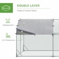 thumbnail image 3 of PawHut Galvanized Large Metal Chicken Coop Cage 9.2' x 18.7' x 6.5', 3 of 8