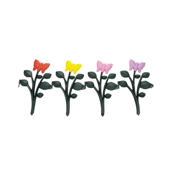 Tauxra 4Pc Plastic Tulip Garden Fence Edging Outdoor Yard Lawn Flowerbed Border Decor