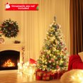 thumbnail image 2 of Patiojoy 5FT Pre-lit Artificial Christmas Tree Pre-decorated Hinged Xmas Tree with 450 Branch Tips 200 LED Lights 8 Light Modes, 2 of 10