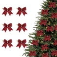 thumbnail image 2 of Outdoor Christmas Decorations,6-Piece 9cm Mini Christmas Tree Hanging Ornament Set, Small Holiday Decoration for Display, 2 of 8