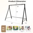 thumbnail image 2 of Gymax Metal Porch Swing Stand Heavy Duty Hanging Swing Frame w/ 4 Hanging Rings, 2 of 10