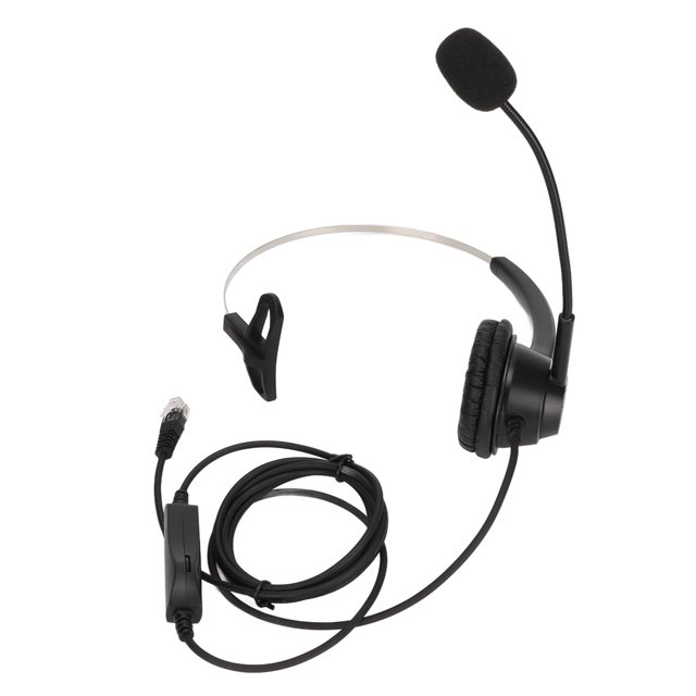 Casque de Centre d'Appels, Casque d'Affaires RJ9 Dialogue Clair avec Microphone pour Service Client