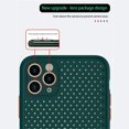 thumbnail image 4 of Heat Dissipation Phone Case, New Breathable Hollow Cellular Hole Heat Dissipation Case Full Back Camera Lens Protection Ultra Slim TPU Case Cover-Dark Green, 4 of 6