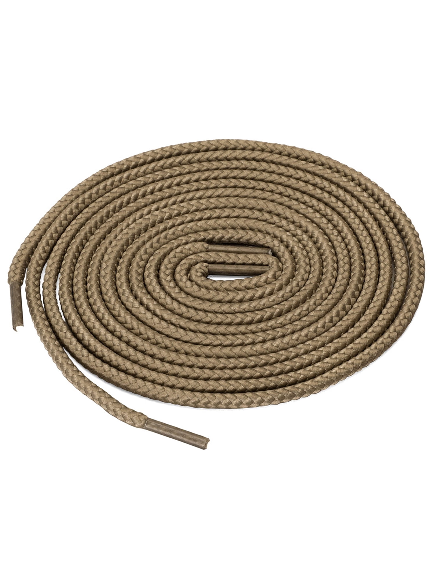 INSPIRE CHIC Unisex Thick Solid Color Round Shoelaces for Leather Boots Yellow Brown 100 cm/39.5"