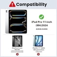 thumbnail image 2 of Touch Keyboard Case for iPad Pro 11 Inch 2024 (5th Generation) with Pencil Holder - Magnetically Detachable Touch Bluetooth Keyboard, 2 of 7