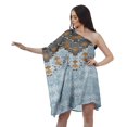 thumbnail image 1 of Moomaya Robe Maxi à une Épaule pour Femmes Imprimée Grande Taille Kaftan Robe de Plage, 1 of 6