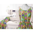 thumbnail image 5 of Soimoi Green Georgette Viscose Fabric Gift Box Party Printed Fabric 1 Yard 42 Inch Wide, 5 of 5