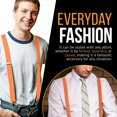 thumbnail image 4 of Mens Elastic X-Back Adjustable Straight Clip On Suspenders - Orange(Tall, 54" Long), 4 of 4