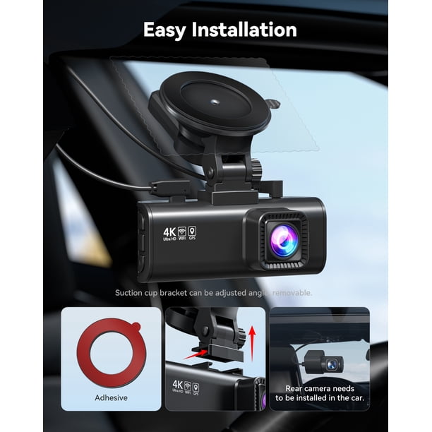REDTIGER F7NP Dash Cam Front and Rear, 4K Full HD Car Camera with