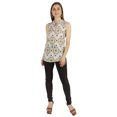 thumbnail image 4 of Moomaya Printed Tops For Women Cotton Ruffled Collar Sleeveless Casual Ethnic Tunic, 4 of 8