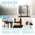 thumbnail image 3 of Regalo 36" Extra Tall Metal Baby Gate, Fits 29-39.5" Wide, Arch Doorway, Bronze, 3 of 10