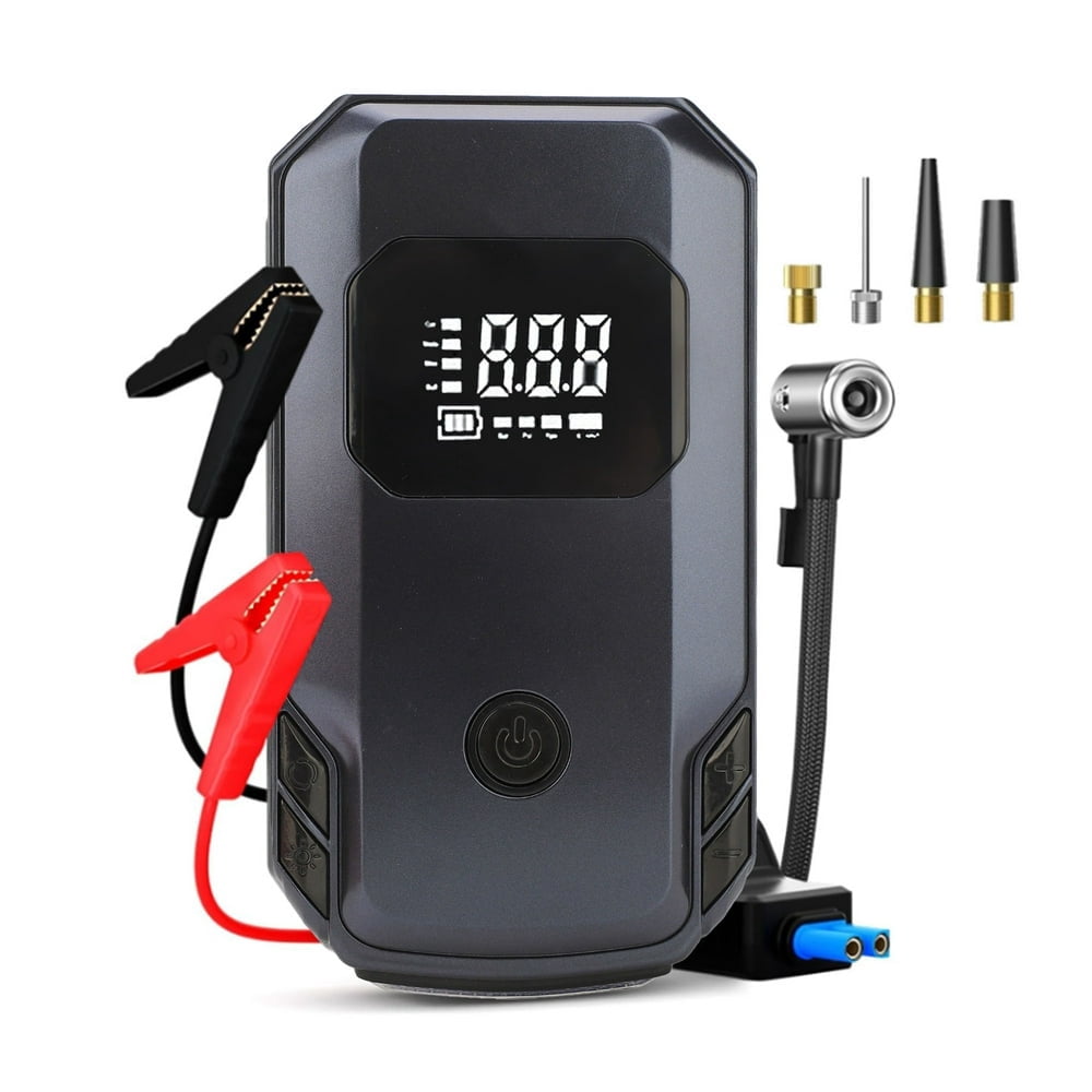 HAOAN Jump Starter with Air Compressor  3500A Jump Starter Up To 8L Gas/6L Diesel Engines with 150PSI Digital Tire Inflator  LCD Screen  LED Light  USB Fast Charging