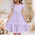 thumbnail image 2 of LOVZFMLL Dresses Kids Summer Double Layer Ruffle Sleeve Dress 5-14 Years, 2 of 8