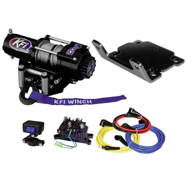 KFI Combo Kit - A2000 2000 lb Winch Winch Mount - Compatible/Replacement for 2007-2014 Yamaha Grizzly 350/400/450