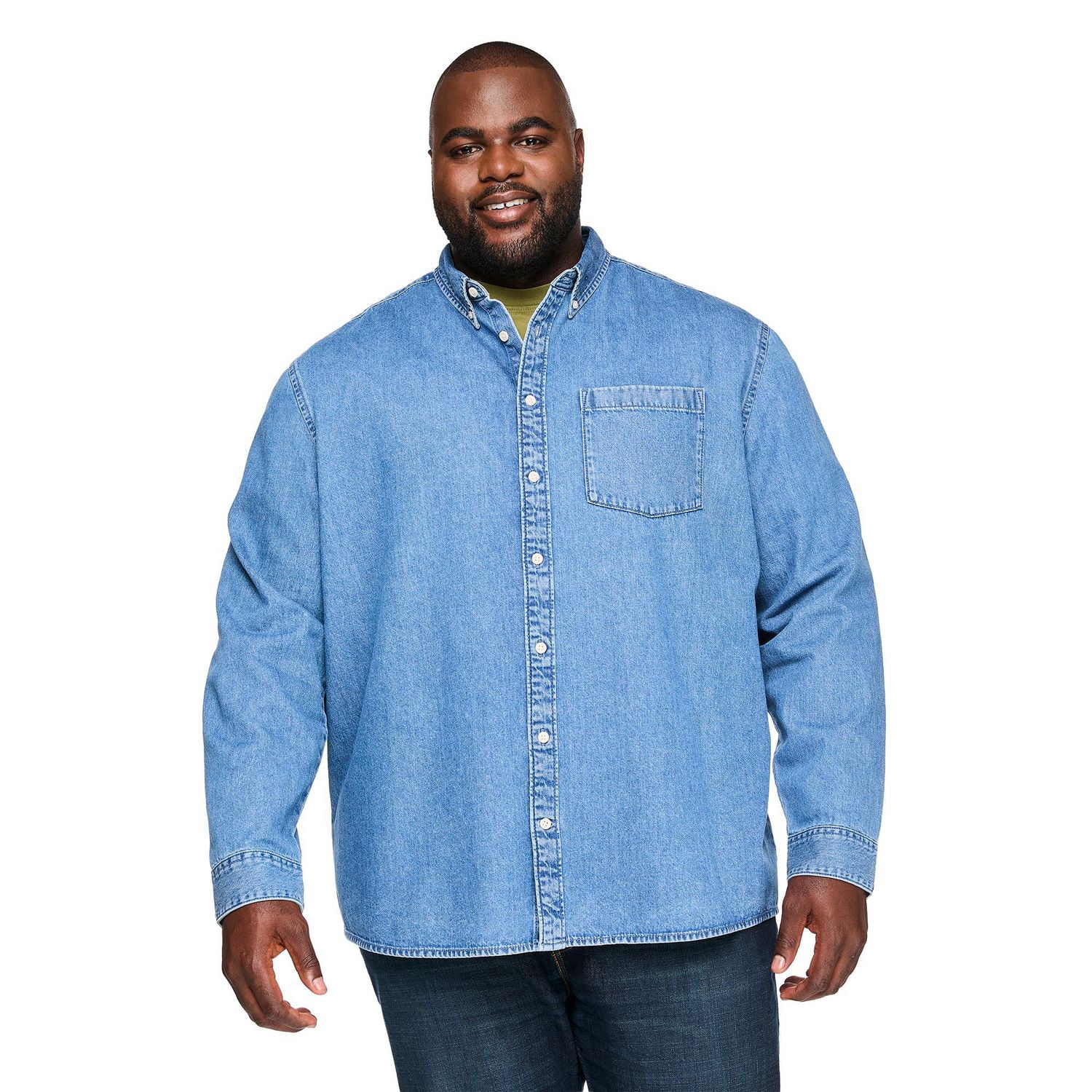 Chemise en denim George Plus pour hommes