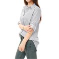 thumbnail image 2 of INSPIRE CHIC Chemise à Col à Revers pour Femme, Boutonnée, Manches Longues Retroussables, 2 of 5