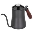 thumbnail image 2 of Coffee Kettle, Leakproof Electric Coffee Kettle Wooden Handle Water Outlet Design  For Office For Home Black, 2 of 8
