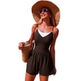 thumbnail image 2 of TIMIFIS Robe Maillot de Bain pour Femmes une Pièce Robe de Bain Été Bain de Soleil Maillot de Bain Couleur Unie Mode Planche Volleyball Activité Maillot de Bain, 2 of 8