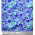 thumbnail image 1 of Soimoi Purple Velvet Fabric Flower Watercolor Decor Fabric Printed BTY 58 Inch Wide, 1 of 3