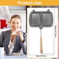 thumbnail image 3 of Wekvgz 2Pcs Double Side Sandwich Pan Heat Resistant Double Sided Frying Pan Nonstick Sandwich Maker Pan Portable Sandwich Grill Pan Reusable Hot Sandwich Maker for Breakfast Pancakes Cooking, 3 of 10