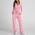 thumbnail image 1 of Soki Women's 2 Piece Sets Fall Outfits Long Sleeve Wide Leg Tracksuits Casual Lounge Set Matching Sets, 1 of 8
