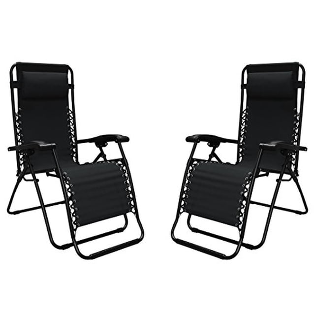Caravan Canopy 80009000052 Sports Infinity Chaise Zéro Gravité (Lot de 2), Noir