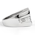 thumbnail image 3 of RYLOS Men's Rings 14K White Gold Designer Onyx Ring With Diamonds and  Black Onyx Rings For Men Size 10, 3 of 6