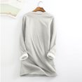thumbnail image 4 of Hauts à Col Haut pour Femmes Automne et Hiver Mode Décontractée Tempérament Peluche Chaude sous-Couche Imprimé de Noël Pull Manches Longues Col Rond Long Pulls de Noël pour Femmes, 4 of 5