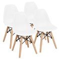 thumbnail image 1 of Costway 4 PCS Kids Chair Set Mid-Century Modern Style Dining Chairs w/ Wood Legs, 1 of 10