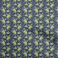 thumbnail image 1 of oneOone Georgette Viscose Navy Blue Fabric Florals Craft Projects Decor Fabric Printed By The Yard 42 Inch Wide, 1 of 4
