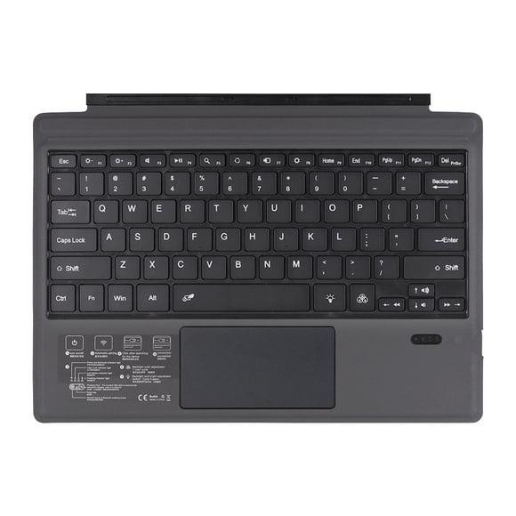 Arealer Wireless BT Keyboard Portable Ultra-thin Backlight Tablet Keyboard with Large Size Touchpad Compatible with Surface Pro 3/4/5/6/7