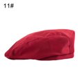 thumbnail image 1 of Chef Hat Unisex Beret Geometric Pattern Duck Mouth Style Men Women Pure Color Short Brim Chef Hat for Baker, 1 of 6