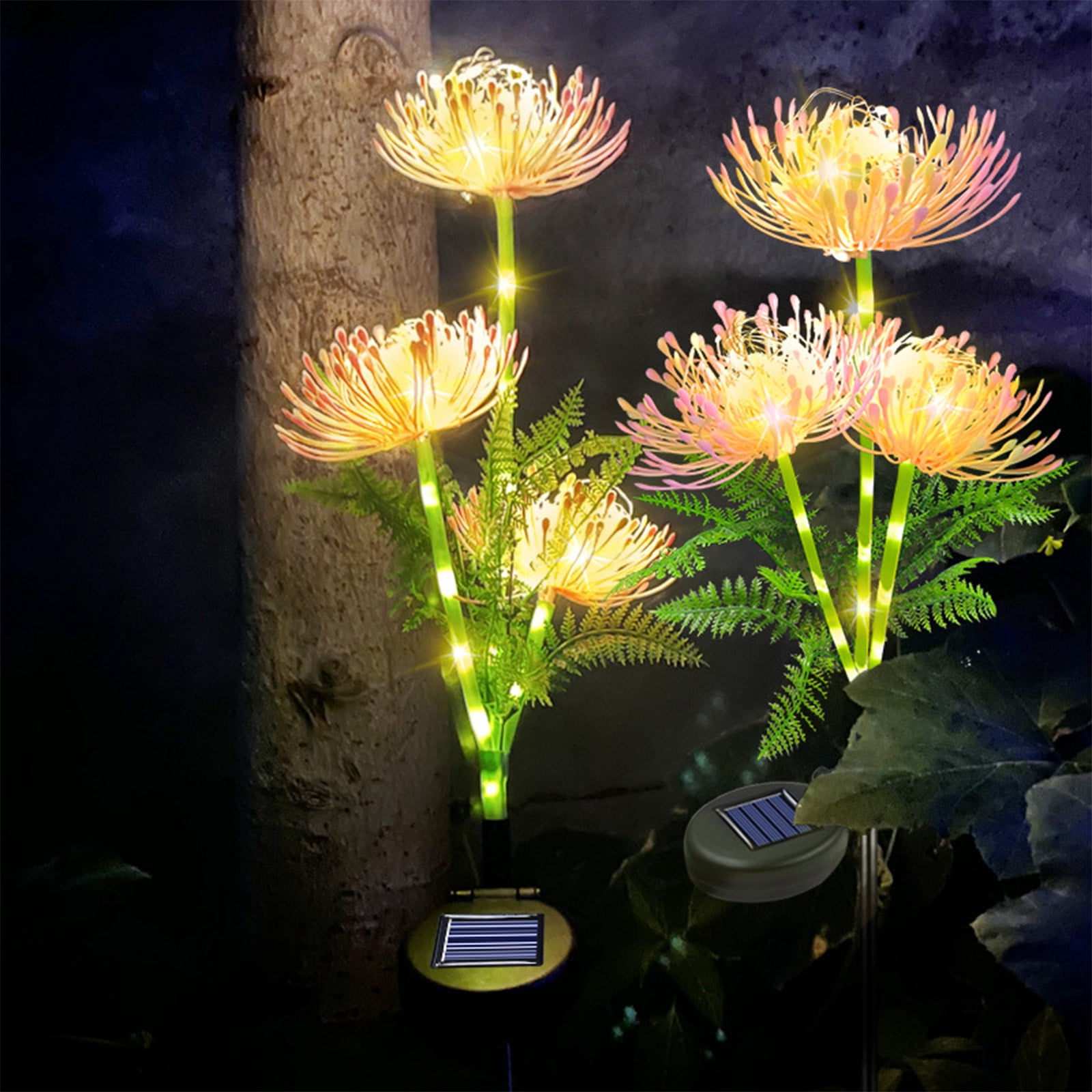 Dvkptbk Solar Flower Lights Outdoor, Solar Flowers Garden Decorative Lights Led Stake Lights Auto On/Off Bright Up to 8 Hrs Solar Light Solar Light on Clearance