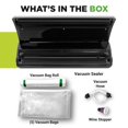 thumbnail image 3 of NutriChef Machine de Mise sous Vide pour Aliments, Corps en Acier Inoxydable et ABS, Système de Scellage Automatique pour Aliments Secs et Humides, Commandes Tactiles à DEL, Comprend des Sacs, 3 of 8