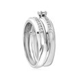 thumbnail image 3 of Ensemble de Bagues de Fiançailles et de Mariage en Or Blanc 10 K avec Diamants 3/8 Cttw, 3 of 4
