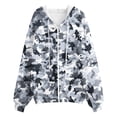 thumbnail image 4 of WZXFASHION Women'S Fashionable And Simple Zipper Hooded Drawstring Pocket Cardigan Sweatshirt Sales Today Clearance oversized zip up hoodie, 4 of 4