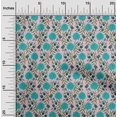 thumbnail image 1 of oneOone Cotton Poplin Fabric Leaves & Floral Block Decor Fabric Printed BTY 56 Inch Wide, 1 of 5