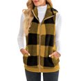 thumbnail image 3 of Innerwin Waistcoat Zip Up Ladies Fleece Vest Work Sleeveless Lightweight Sherpa Jacket Yellow L, 3 of 6