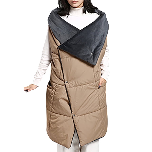 Aocisk Smart USB Heated Wrap Blanket Soft Warm Quilt For Full Body Comfort In Winter Khaki One Size