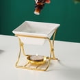 thumbnail image 3 of bedienty Essential Oil Burner Aroma Diffuser Wax Holder Warmer Tea Melt Light Gold 9.3x9.4cm, 3 of 5