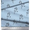 thumbnail image 2 of Soimoi Blue Rayon Fabric Berries Fruit Print Sewing Fabric Yard 42 Inch Wide, 2 of 3