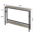 thumbnail image 3 of Ourlova 5.9" Narrow Sofa Table, 2 Tier Skinny Console Table with Adjustable Shelf, Slim Behind Couch Table, 3 of 7